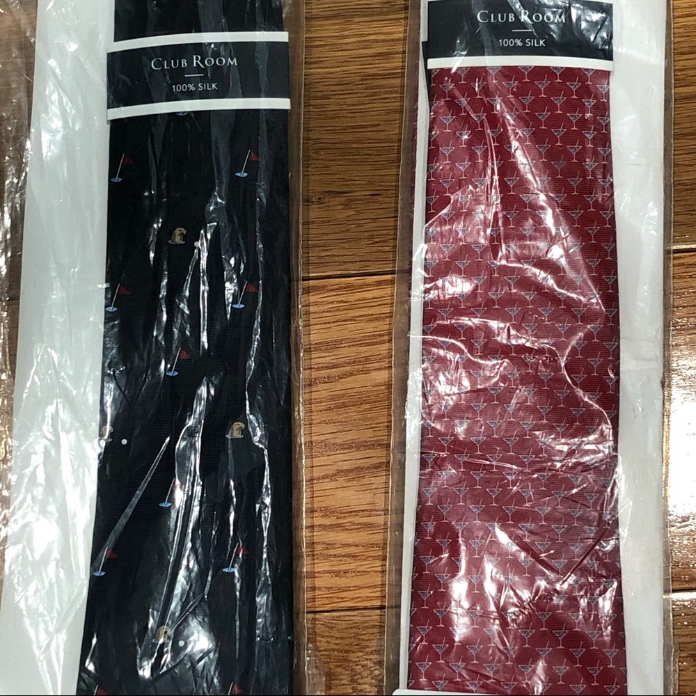 Club Room 100% Silk Ties, Original Packing